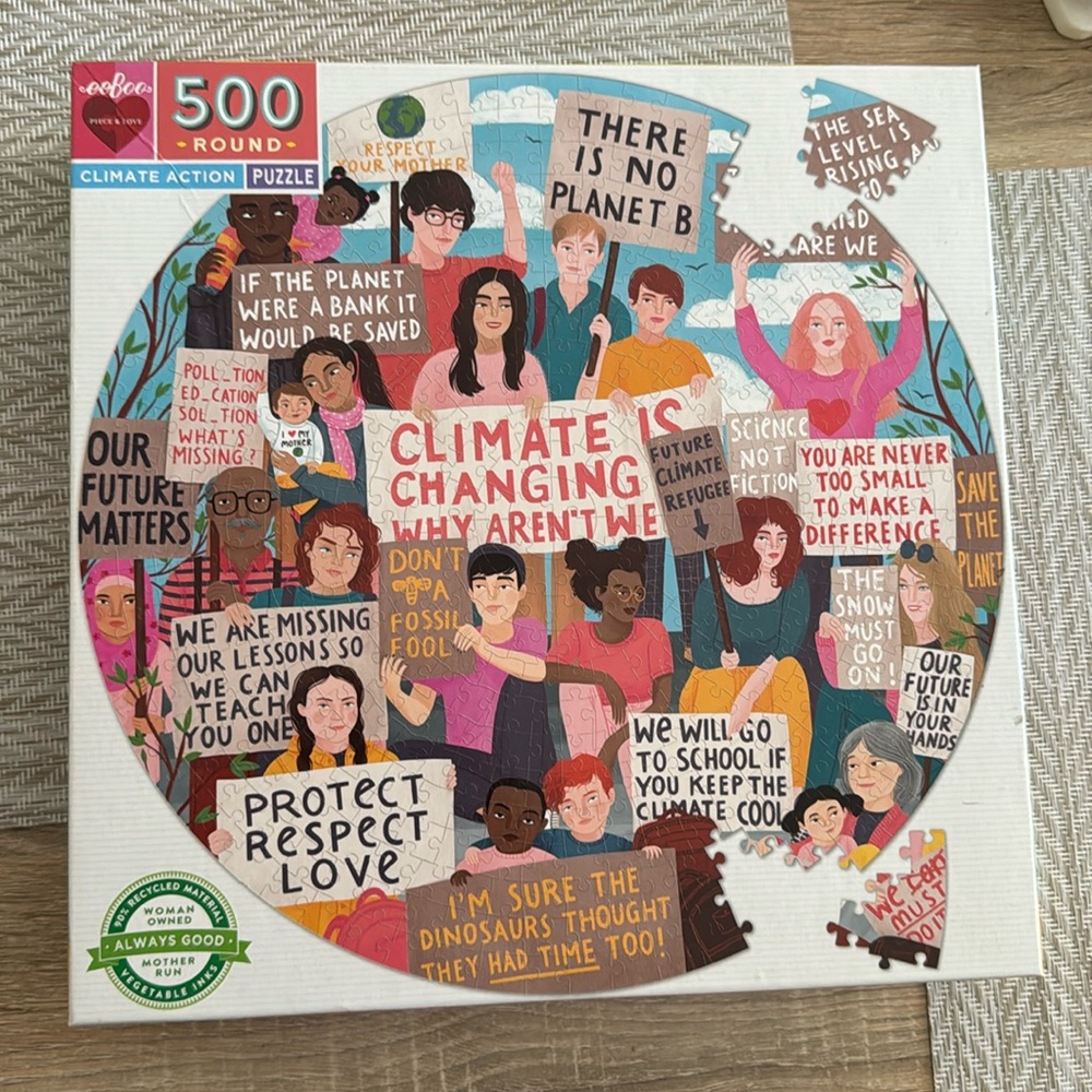 500 Piece Climate Action Puzzle- New, Unopened